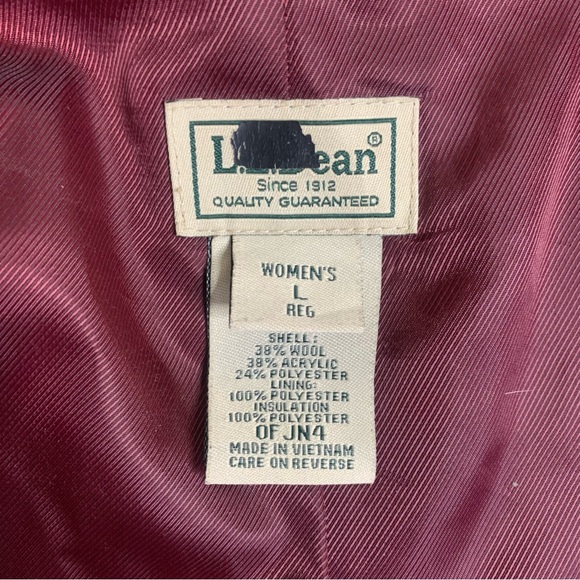 Vintage L.L. Bean Wool Blend Button Jacket- Women’s Large - Picture 4 of 6